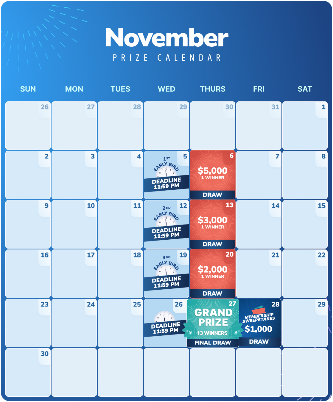 November Prize Calendar